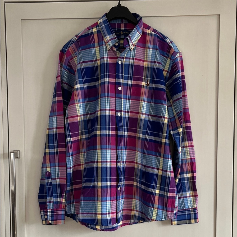 NEW Double RL Ralph Lauren Supply Company Plaid Shirt - Blue and Pink
